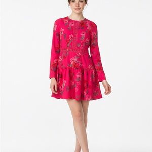 Alexia Admor Fuchsia Floral Long Sleeve Dress